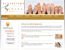Tablet Screenshot of fusspflege-sabine.com